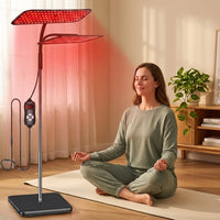 660Nm 850Nm LED Red Light Therapy Panel with Stand near Infrared Therapy Lamp Devices for Body Muscle Relax and Skin Care — Lifestyle
