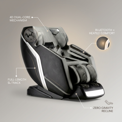 Massage Chair Designed for Full-Body Recovery, 4D Dual-Core System, Zero Gravity, SL-Track Technology