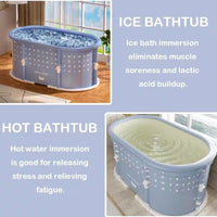 Portable Ice Bath Tub Built for Recovery Therapy, 6-Layer Insulation, No Installation, Folds Compact